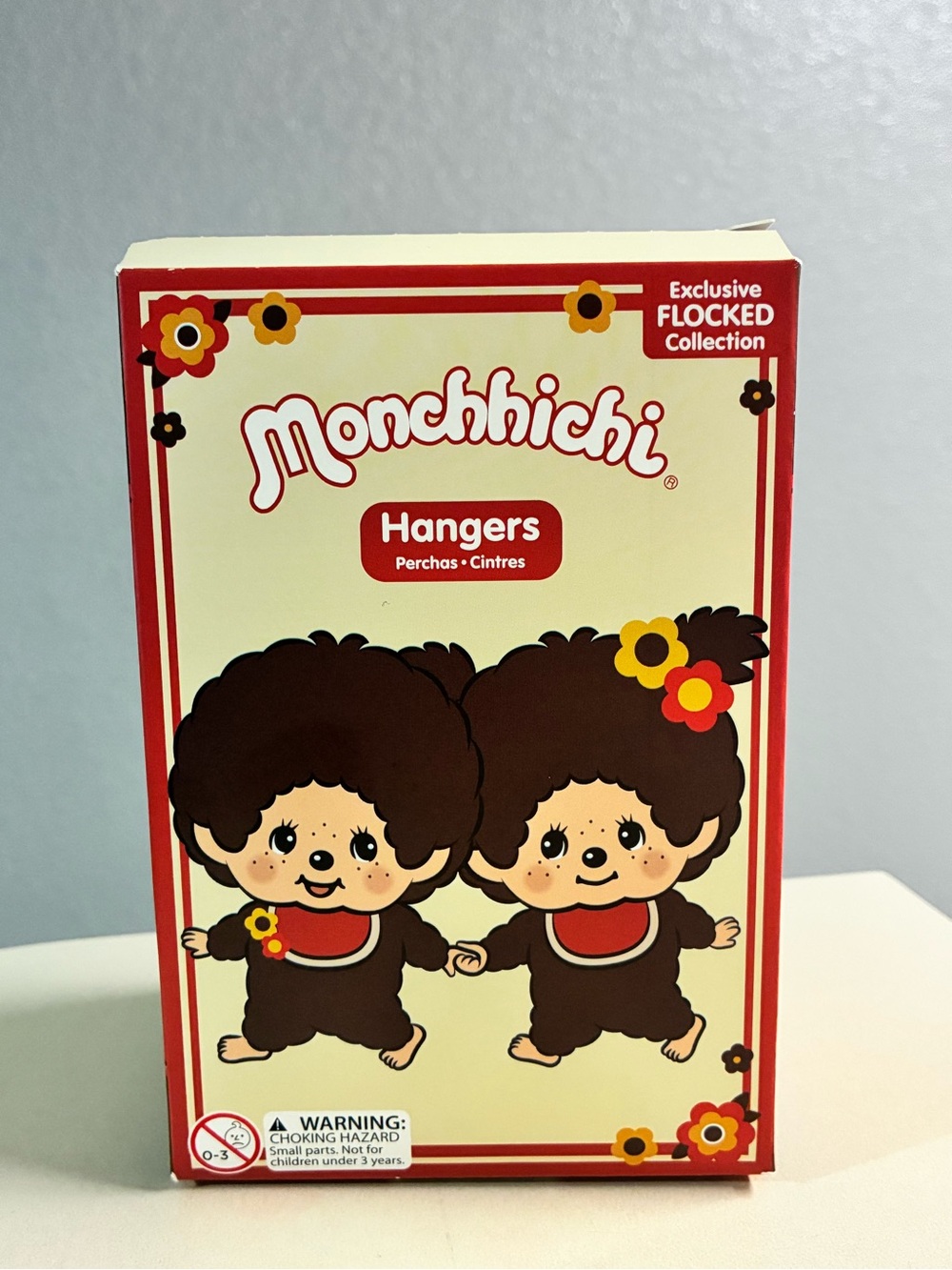 Monchhichi Kids Hangers - Red & Cream Packaging